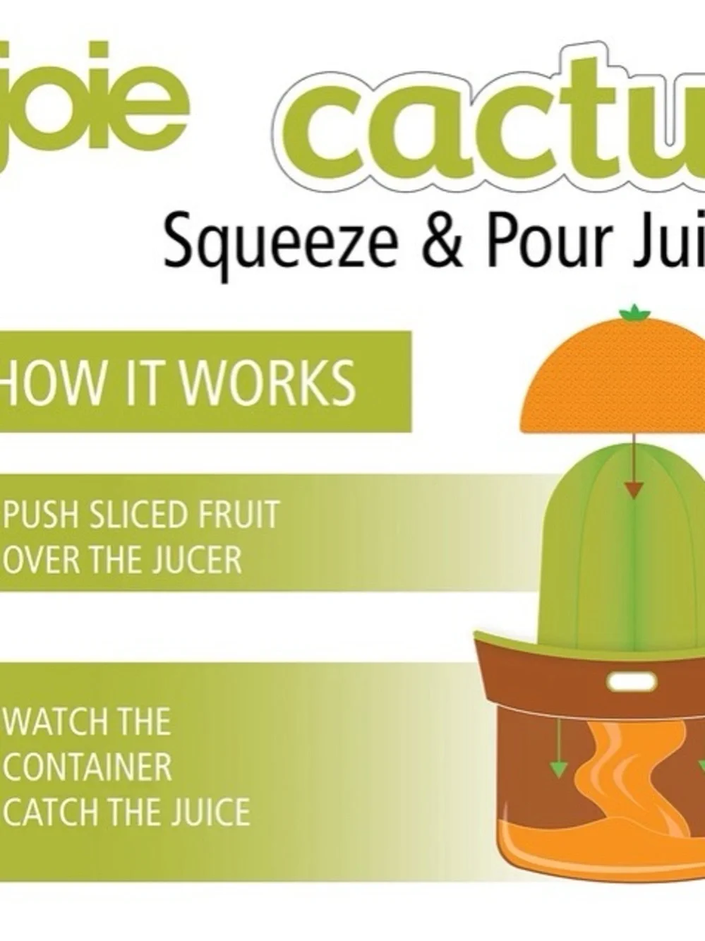 Joie Cactus Citrus Juicer - Lime Green & Terracotta